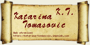 Katarina Tomasović vizit kartica
